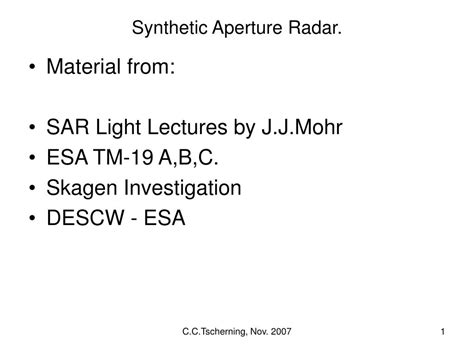 PPT - Synthetic Aperture Radar. PowerPoint Presentation, free download ...