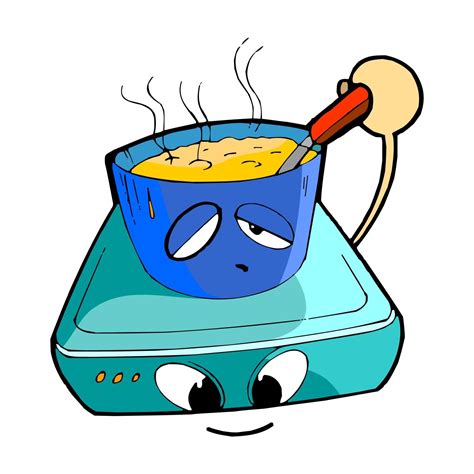 cooking pot cartoon illustration 3087410 Vector Art at Vecteezy