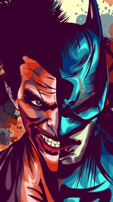 2160x3840 Joker And Batman Faces Artwork Sony Xperia X,XZ,Z5 Premium HD ...