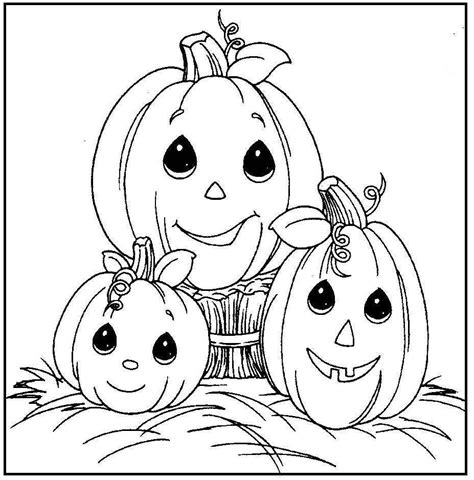 Cute Halloween Pumpkin Coloring Pages For Kids #deR : Printable ...