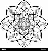Zentangle Mandala For coloring Page Stock Photo  Alamy sketch template