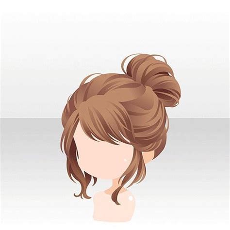 Anime Girl Hairstyles Drawings Bun