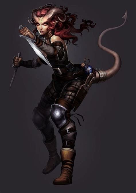 Female tiefling rogue. Fantasy Warrior, Fantasy Rpg, Fantasy Artwork ...