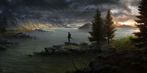 Landscape artwork the elder scrolls v skyrim fantasy art 1080P, 2K, 4K, 5K HD wallpapers free ...