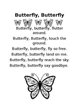 Butterfly, Butterfly Song by Crazy About Apples | TPT