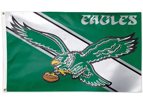 Football Philadelphia Eagles Throwback Vintage Large Outdoor NFL 3ft x 5ft 144* 96cm Custom flag ...