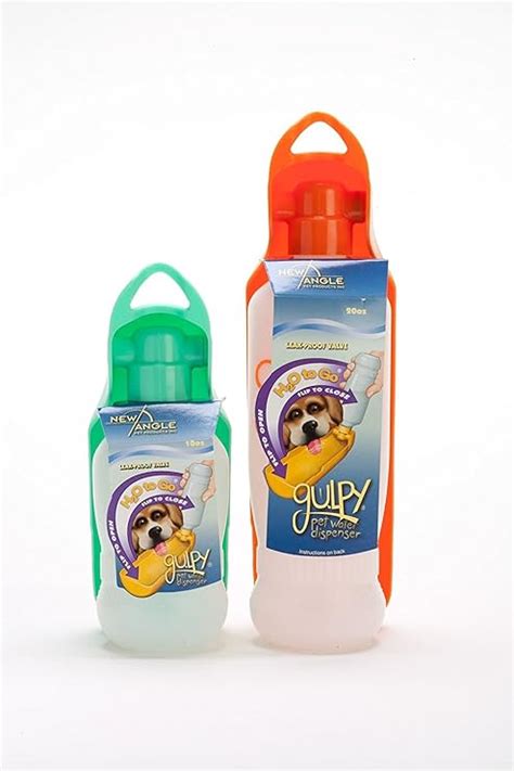 Amazon.com : Gulpy Pet Water Dispenser 2 Pack 20oz and 10oz (colors may ...