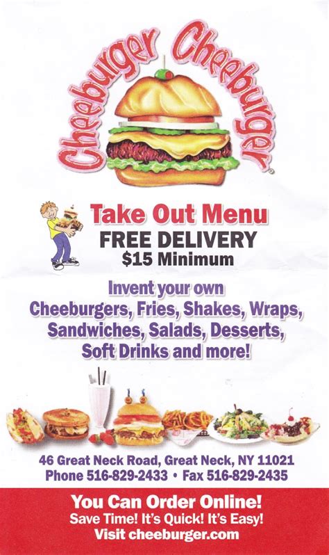 Whereisthemenu.net | (Retired) Cheeburger Cheeburger - Great Neck, NY 11021