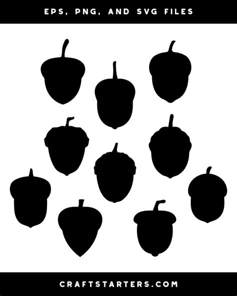 Acorn Silhouette Clip Art