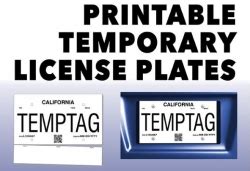 Printable Temporary License Plates, Car Dealership Supplies