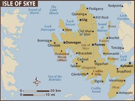 Map of Isle of Skye