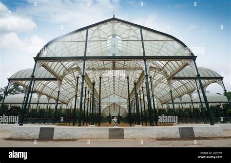 Glass house in a botanical garden, Lal Bagh Botanical Garden, Bangalore, Karnataka, India Stock ...