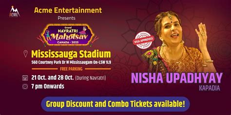 Nisha Upadhyay Navratri Garba | Toronto| 21 Oct (During Navratri) | 28 ...