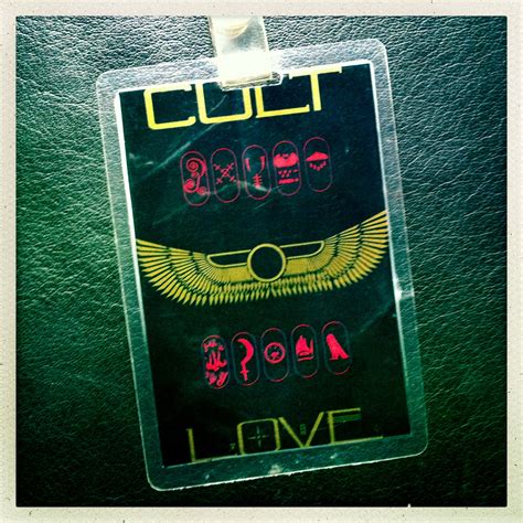 Billy's Laminate from The Cult Love Tour 1985 (front) - Billy Duffy