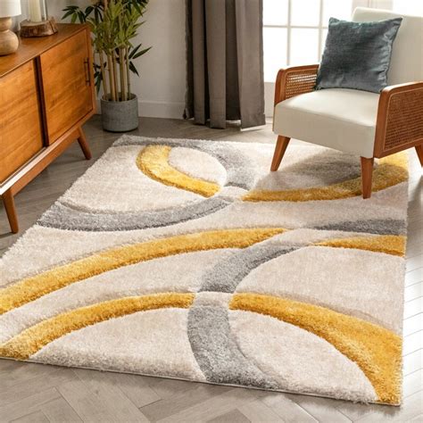 Well Woven San Francisco Shag Yellow Area Rug & Reviews | Wayfair