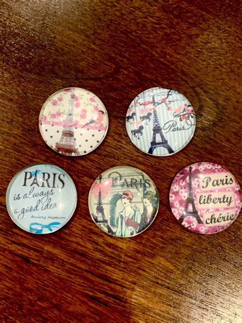 Paris Magnets Glass Magnet Sets Paris Magnets Paris Magnet - Etsy