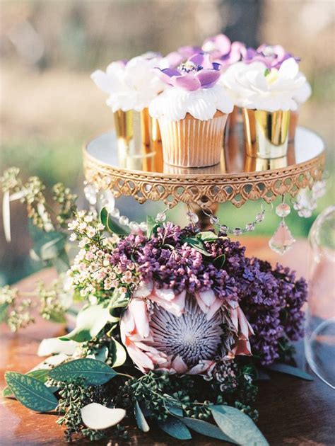 rustic pink protea wedding cupcakes wedding decor | Deer Pearl Flowers