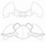 Leather Shoulder Armor Pattern Sketch Coloring Page sketch template