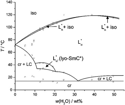 Mixtures of the amphiphile 5 with 19 wt% water show characteristic... | Download Scientific Diagram