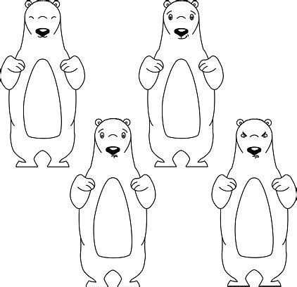 Polar Bear With Different Facial Expressions Stock Vector | Royalty-Free | FreeImages