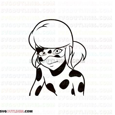 Miraculous Ladybug Angie Nasca Mask outline svg dxf eps pdf png