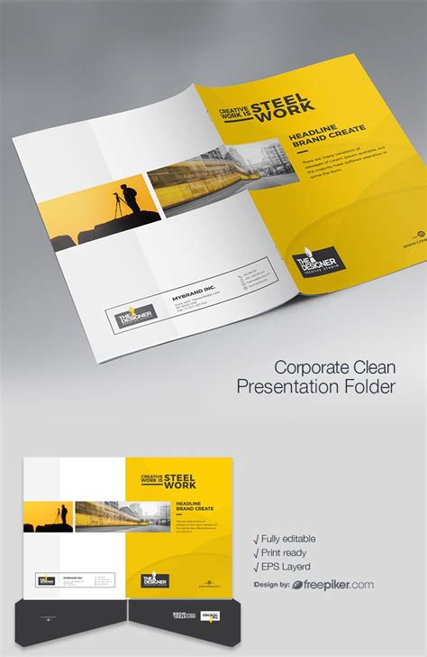 Freepiker | corporate business presentation folder