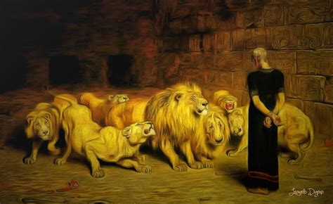 Daniel In The Lions' Den Painting by Leonardo Digenio