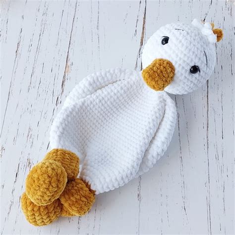 Crochet Duck Lovey Pattern, Baby Lovey Blanket, Crochet Duck - Inspire Uplift