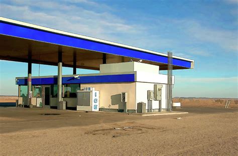 Desert gas station. Photograph by Michael Beiriger - Pixels