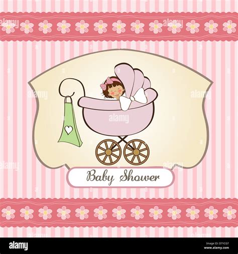 baby girl announcement card Stock Photo - Alamy