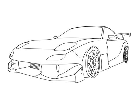 Mazda Rx7 Fd With Wide Body Kit Template by k0dexd on DeviantArt