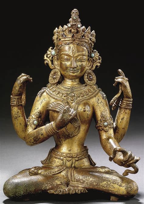 Global Nepali Museum - A GILT-BRONZE FIGURE OF TRIPURA | Global Nepali ...