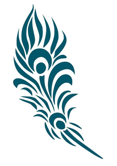 Peacock Feather Outline Svg