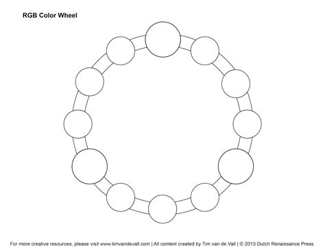 RGB Color Wheel, Hex Values & Printable Blank Color Wheel Templates