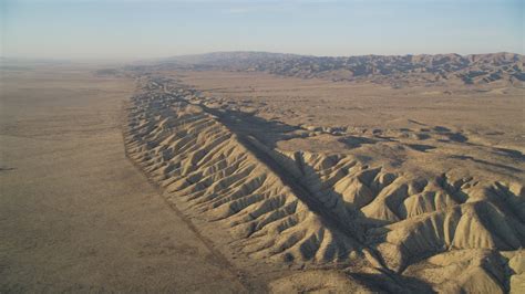 5K stock footage aerial video of approaching the San Andreas Fault, San Luis Obispo County ...