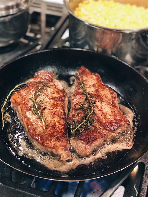 Rosemary & Butter Basted Cast Iron Steak — Sweet & Savorhie