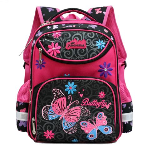 2018 New Children School Bags for Girls Butterfly Travel Backpacks for ...