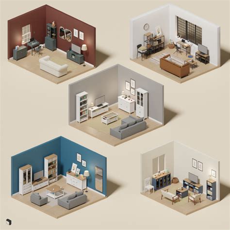 3D Model Ikea Living Room Setups – Toffu Co