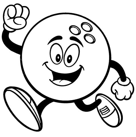 Cartoon Bowling Ball coloring page - Download, Print or Color Online for Free