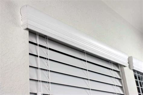 2" Faux Wood Blinds 42 x 48 INCHES in White with Premium Upgraded Crown Valance Fascia | Faux ...