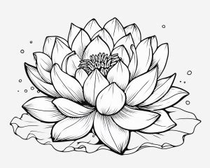 Lotus Printable Coloring Pages