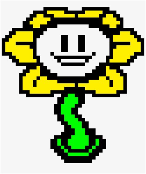 Flowey The Flower - Flowey Pixel Art PNG Image | Transparent PNG Free ...