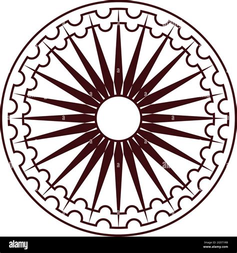 ashoka chakra symbol Stock Vector Image & Art - Alamy