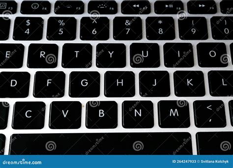 Black Qwerty Keyboard with US English Layout, English Keyboard Stock ...