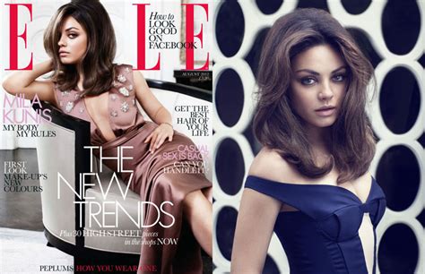 Mila Kunis is 60s Glam in Elle UK's August Cover Shoot by Doug Inglish ...