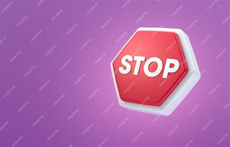 Premium Photo | Isolated stop sign 3d illustration