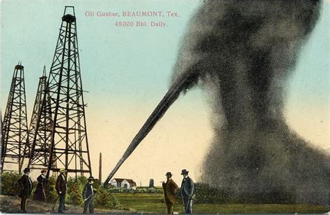 Postcard of Spindletop oil field in Beaumont, TX | Oilfield, Beaumont, Postcard