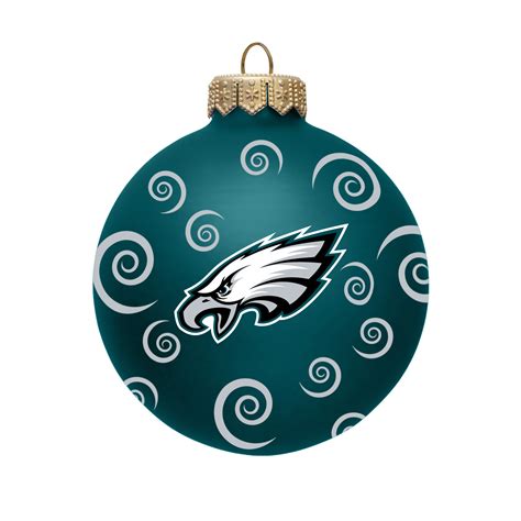 NFL Philadelphia Eagles Ball Ornament with Swirls