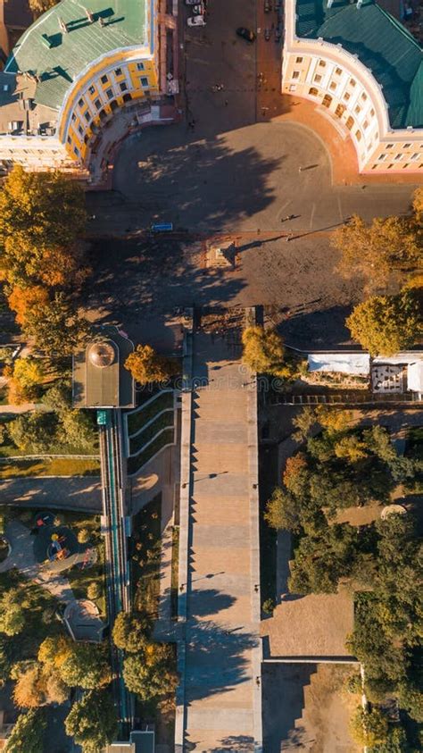 Aerial View of the Potemkin Stairs in Odessa, Ukraine. Top View Stock ...