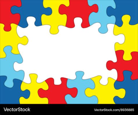 Puzzle frame Royalty Free Vector Image - VectorStock